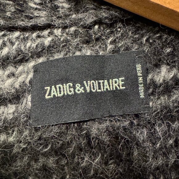 Zadig & Voltaire long gray print cardigan - Picture 3 of 6